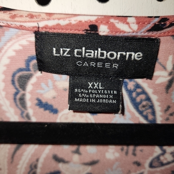 Liz Claiborne Career XXL Cap Sleeve Dusty Rose Paisley - Picture 7 of 7